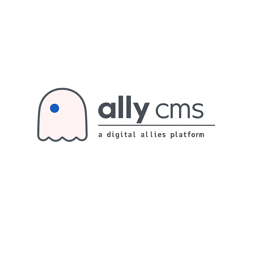 Ghost mark with text horizontal