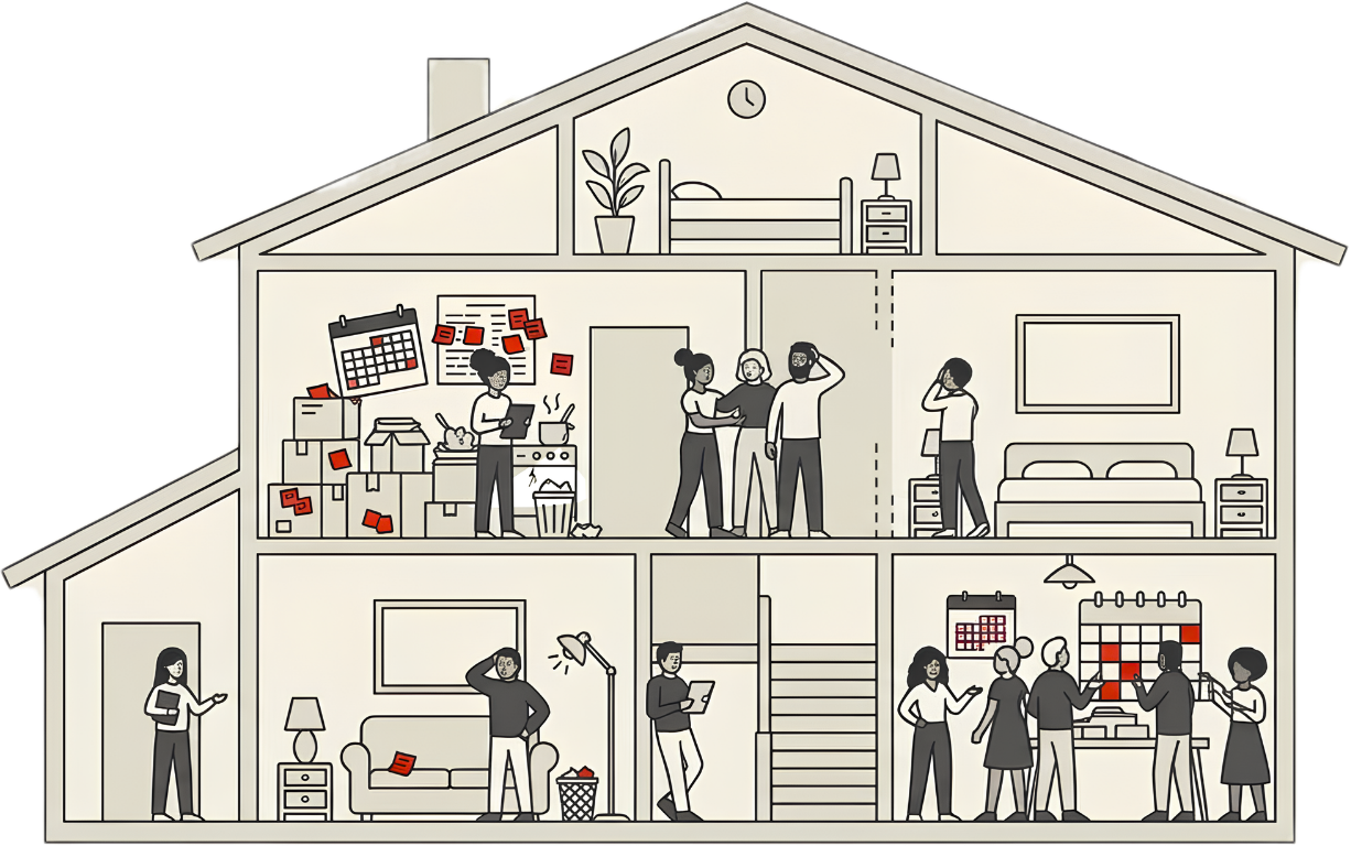 Illustration of the E17 cooperative house